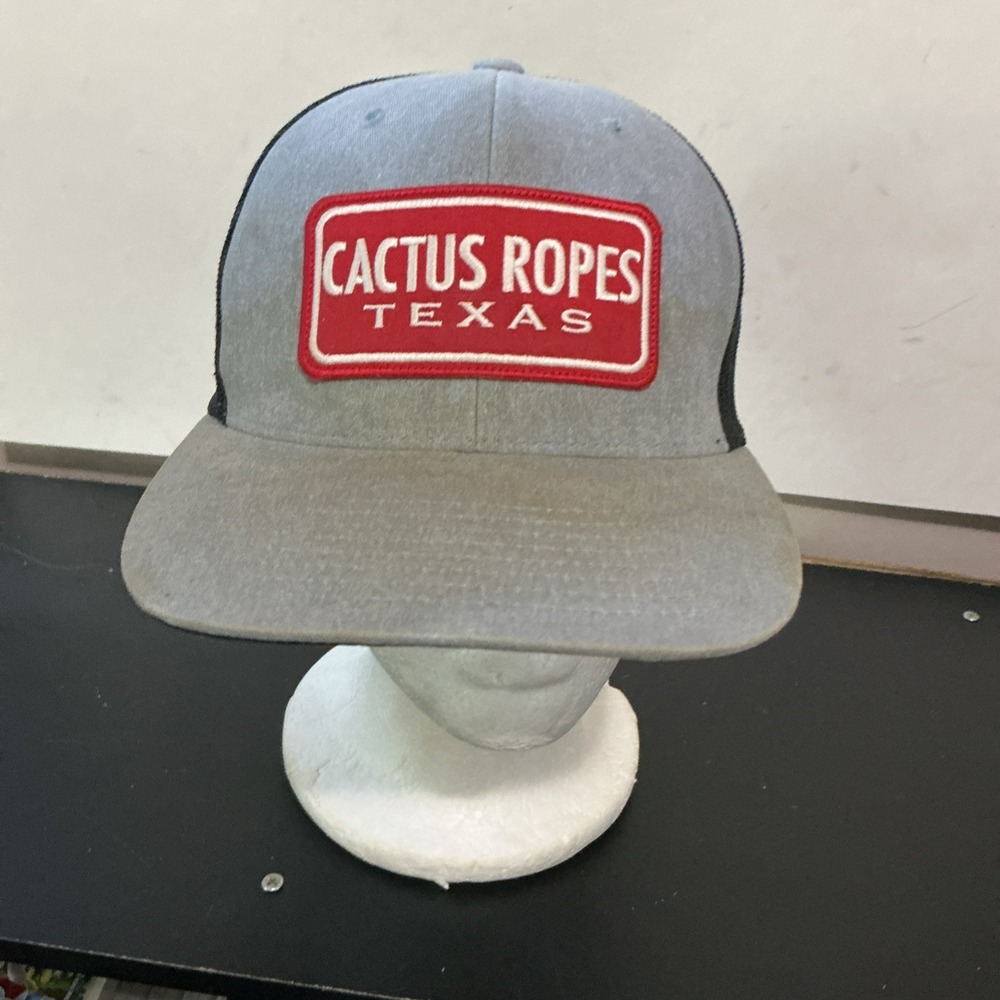 Hooey Cactus Ropes Gray Truck Cap With Mesh Back STAINED